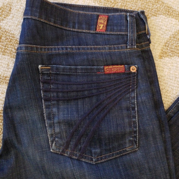 7 for all mankind Dojo crop jeans womens size 28 - Picture 2 of 7